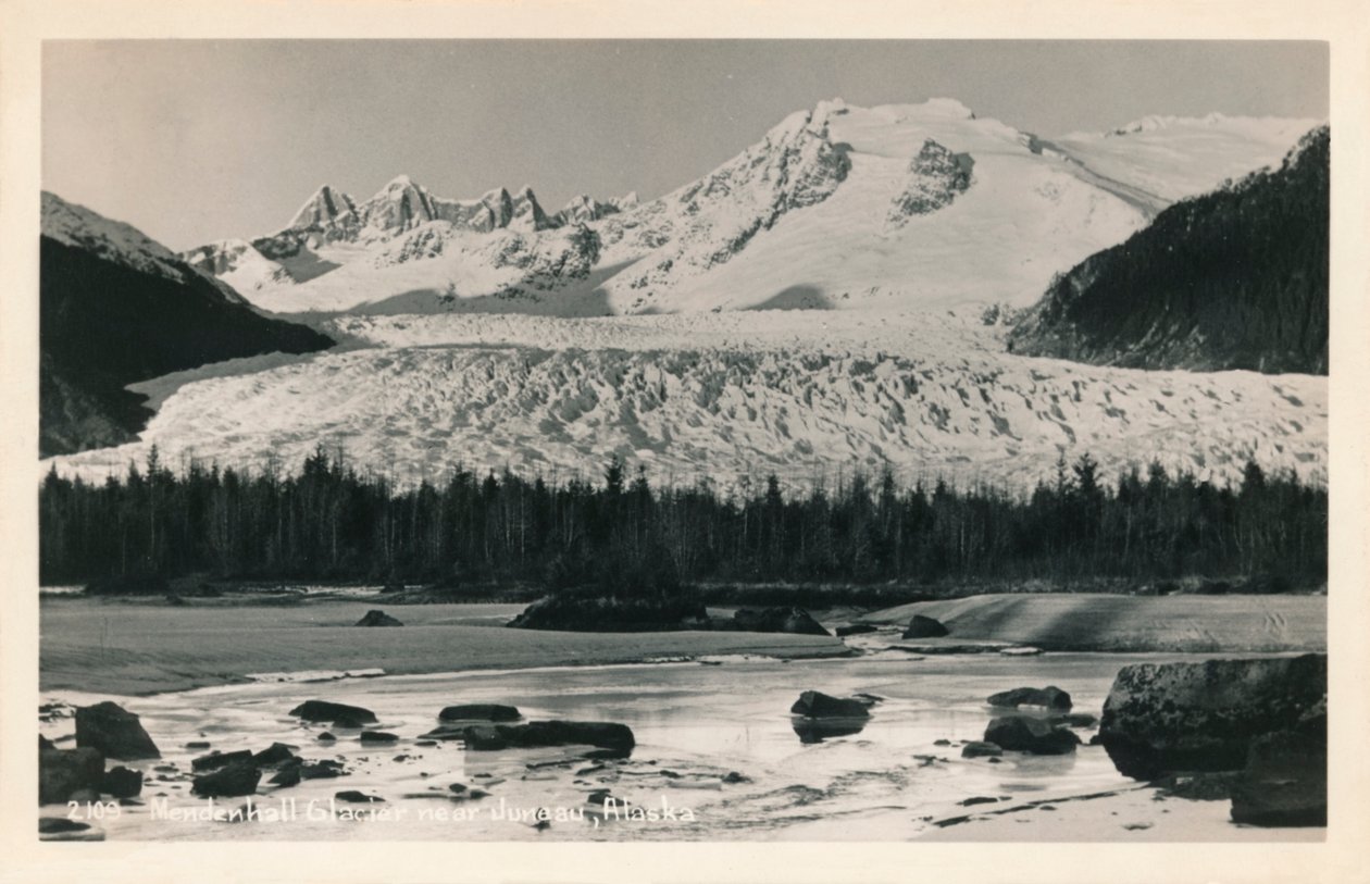 Glacier Mendenhall près de Juneau, Alaska, c1940 - Unbekannt