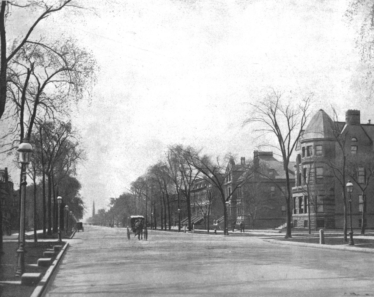 Avenue Michigan, vue vers le sud, Chicago, Illinois, USA, vers 1900 - Unbekannt