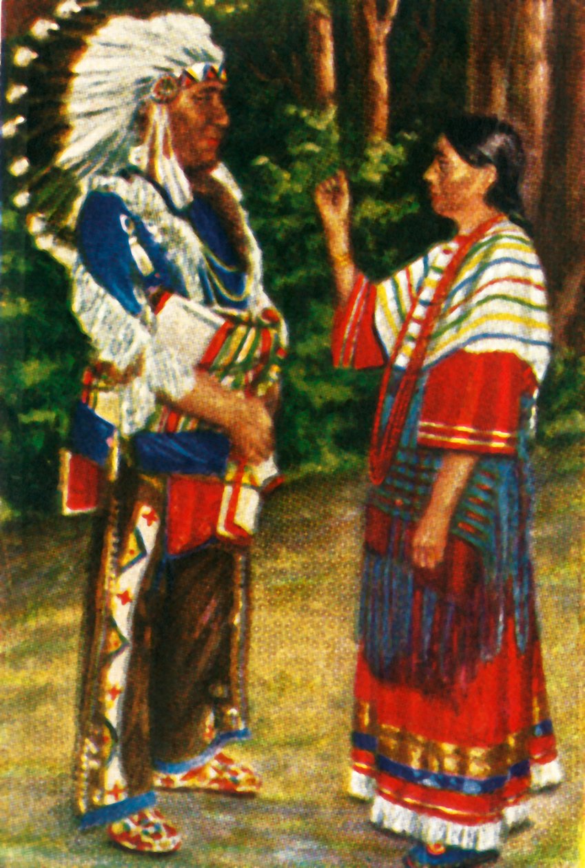 Couple amérindien, vers 1928 - Unbekannt