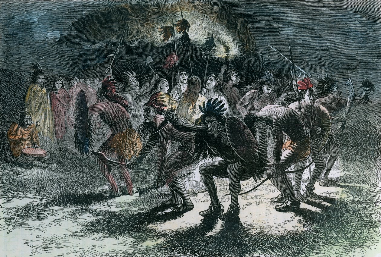 Danse du scalp amérindienne, vers 1875 - Unbekannt