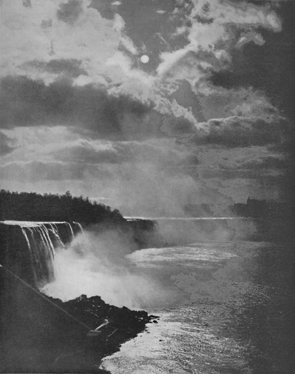 Niagara au clair de lune, 19e siècle - Unbekannt