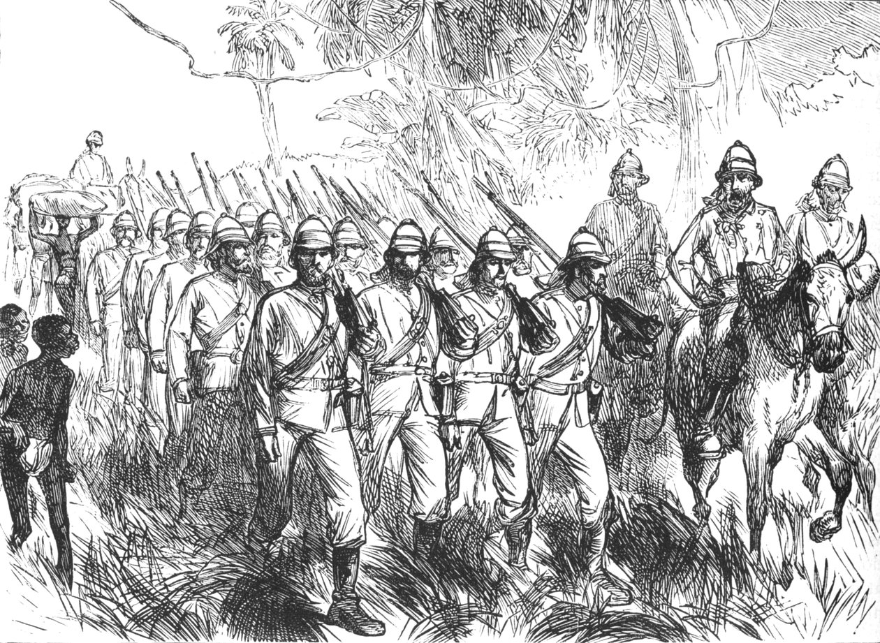 En marche depuis Elmina, vers 1880 - Unbekannt