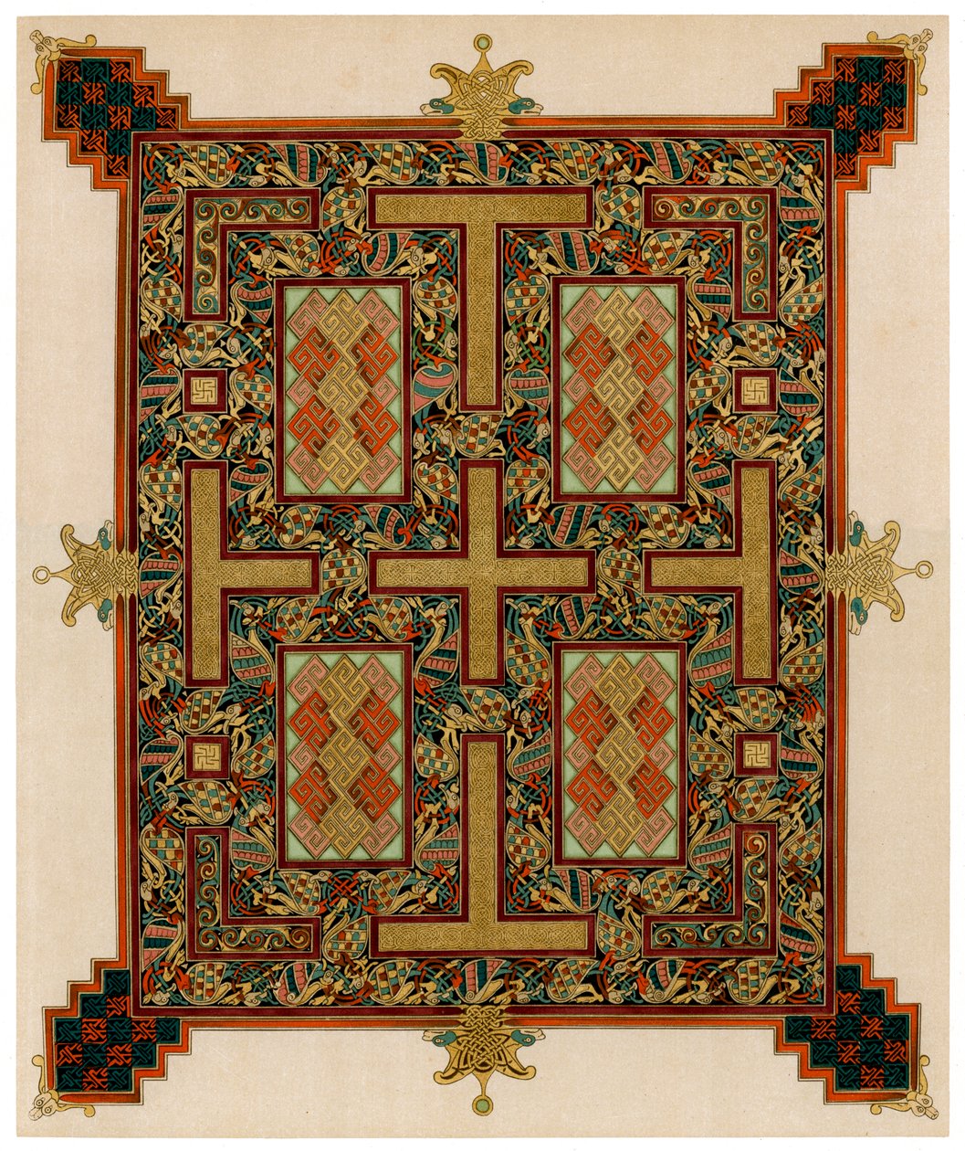 Page des Évangiles de Lindisfarne, 710-721 après J.-C. - Unbekannt