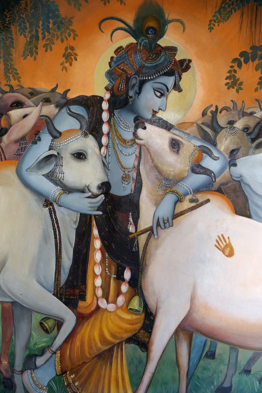 Krishna étreignant des vaches, Inde - Unbekannt