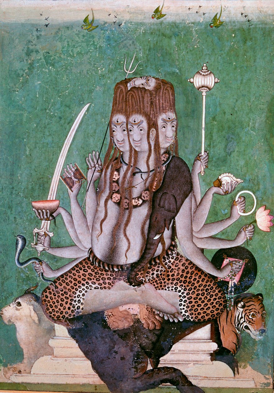 Peinture du dieu Shiva avec attributs - Unbekannt