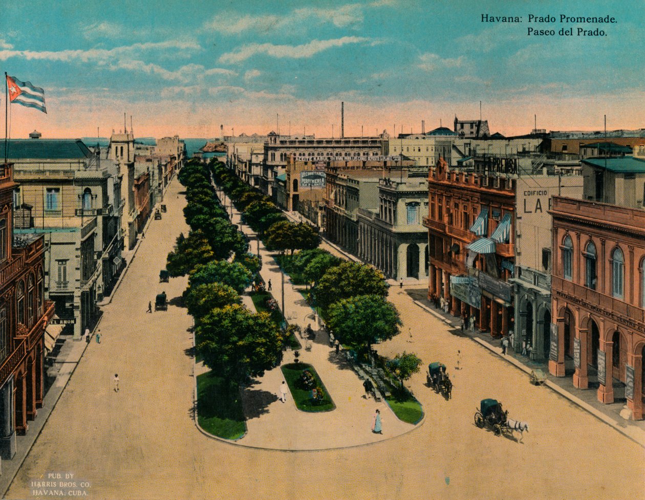 Paseo del Prado, La Havane, Cuba, vers 1920 - Unbekannt