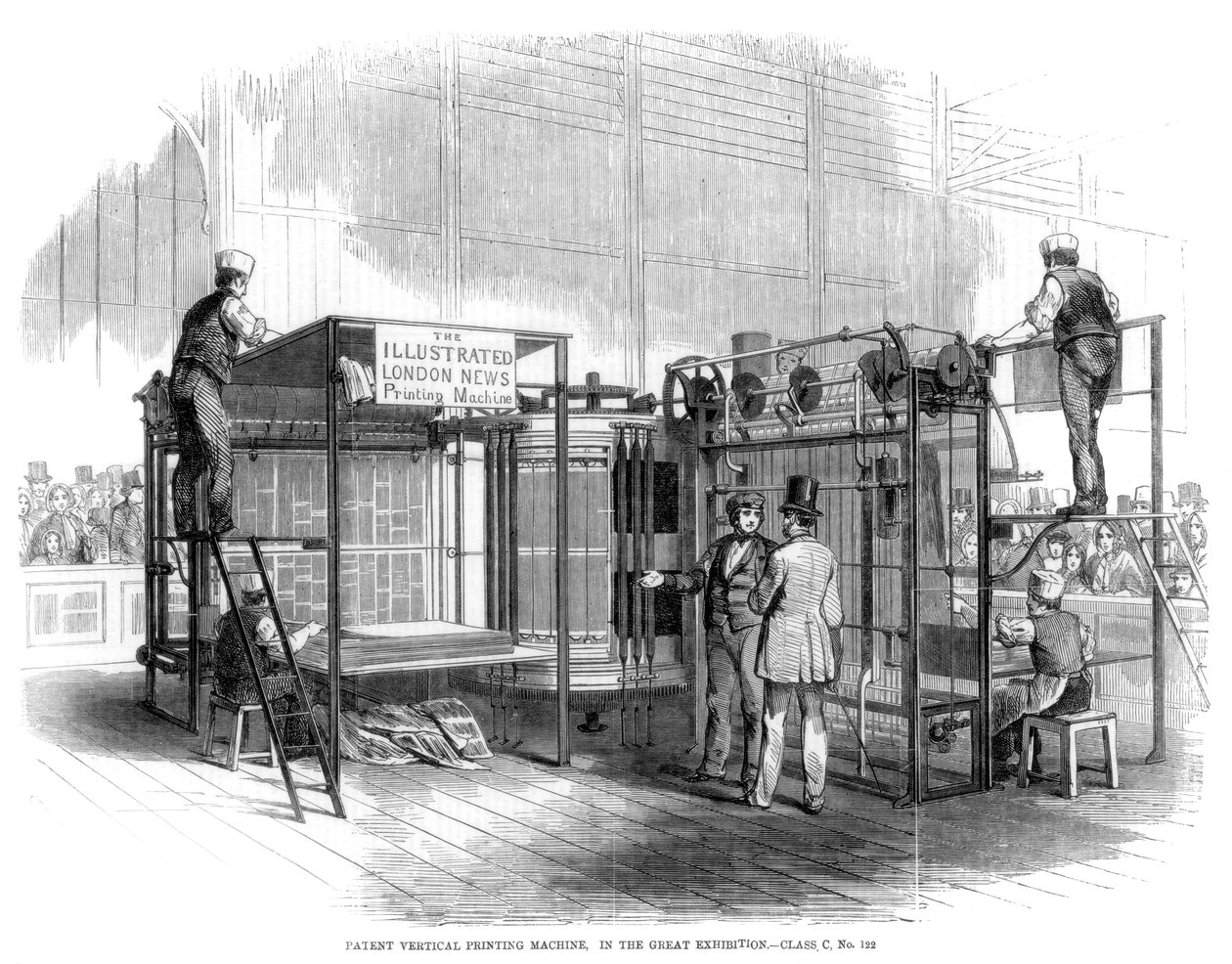 Machine à imprimer verticale brevetée, Grande Exposition, Londres, 1851 - Unbekannt