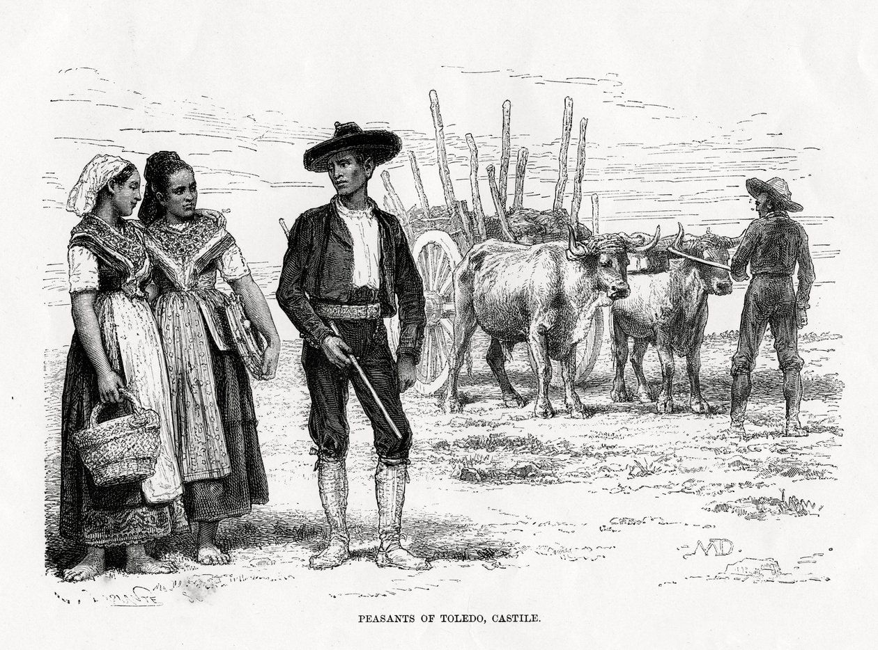 Paysans de Tolède, Castille-La Manche, Espagne, 1879 - Unbekannt
