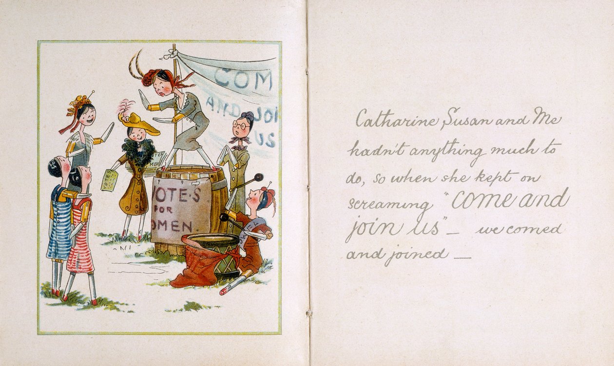 Poupées en chiffon à une réunion de suffragettes - Unbekannt