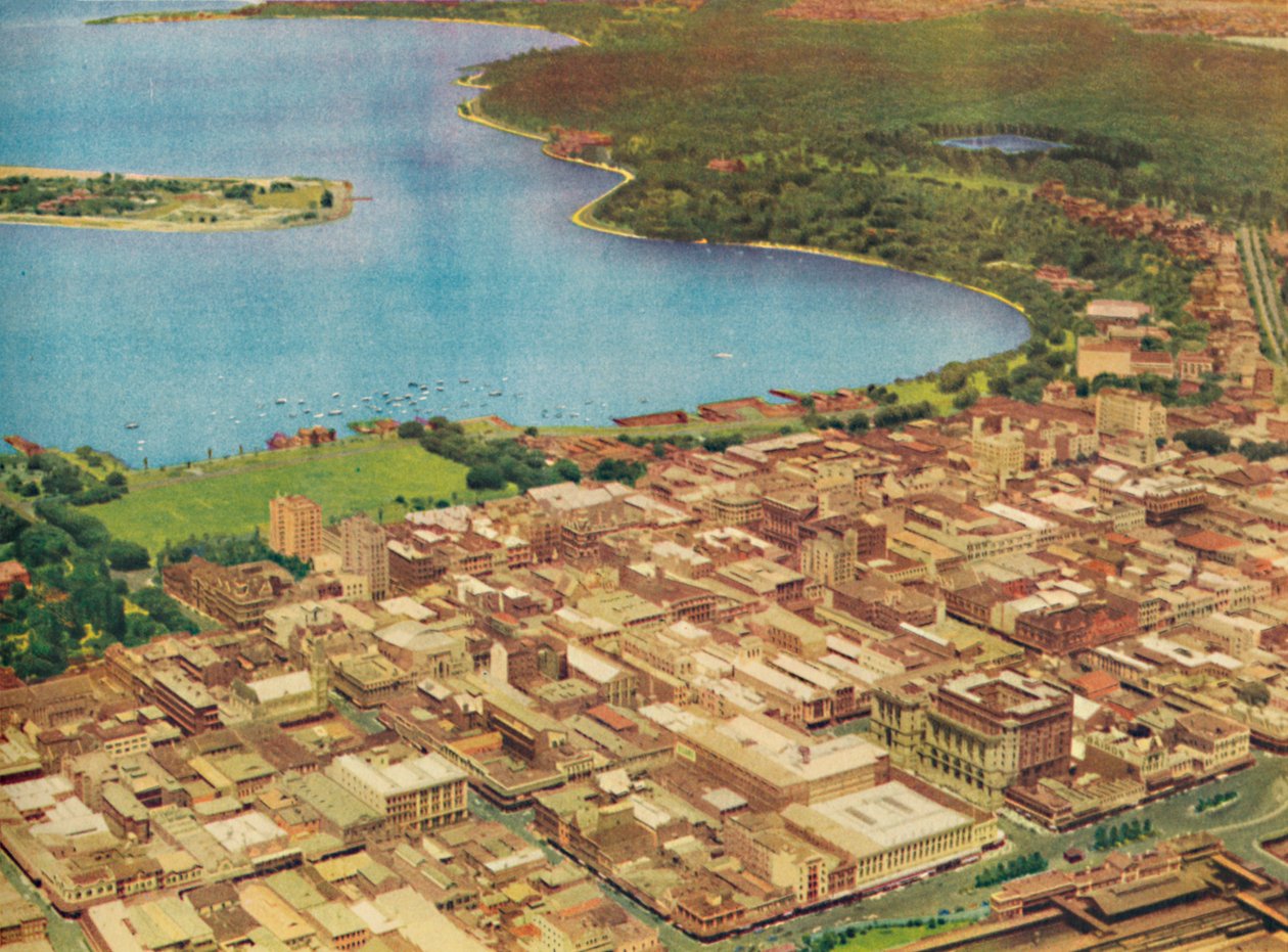 Perth vue du ciel, vers 1947 - Unbekannt