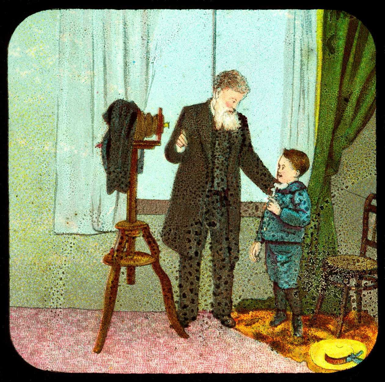 Photographe et enfant, XIXe siècle - Unbekannt