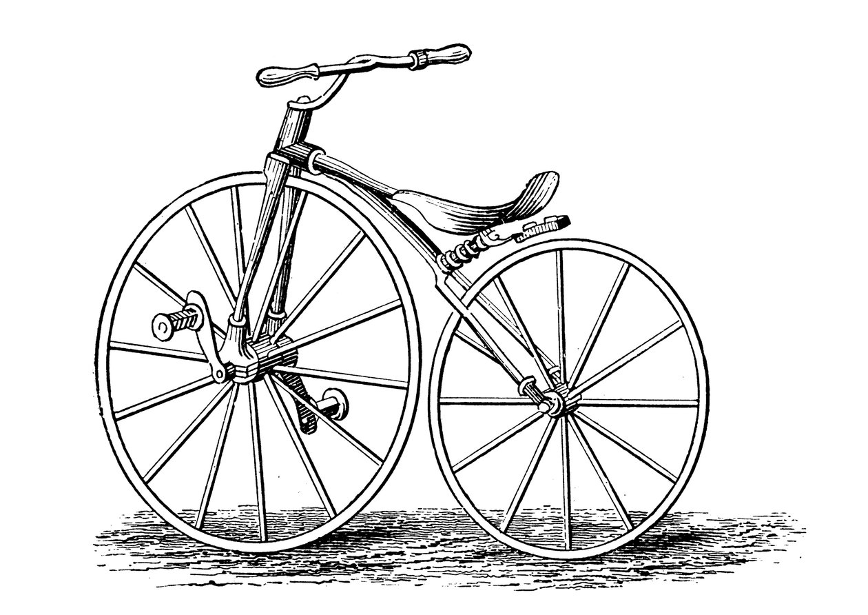 Bicyclette à pédale à manivelle de Pickering, une conception américaine, c1860s c1880 - Unbekannt