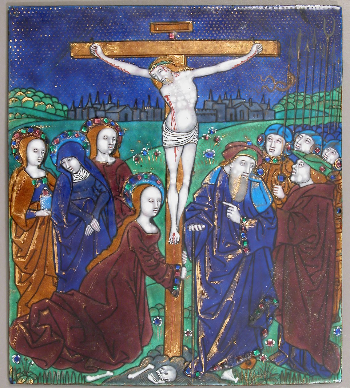 Plaque avec la Crucifixion, français, 16e siècle - Unbekannt