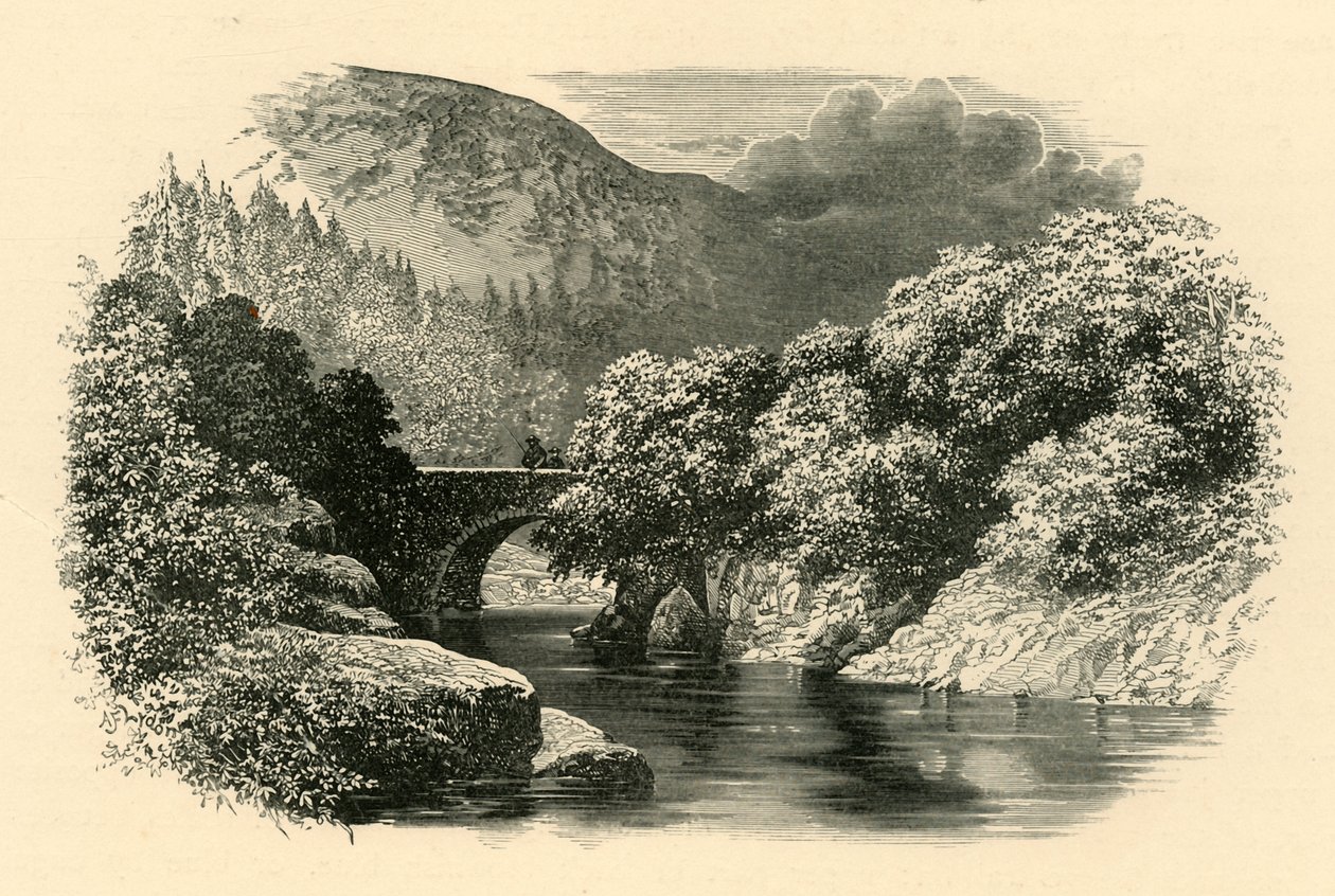 Pont Aberglaslyn, nord du Pays de Galles, vers 1890 - Unbekannt