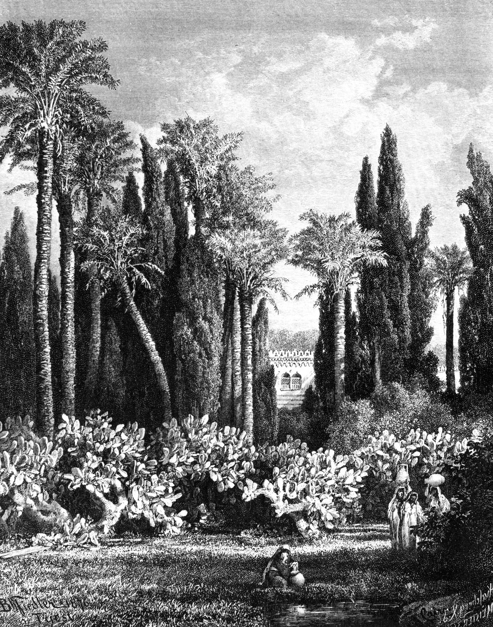Jardin princier au Caire, Égypte, 1880 - Unbekannt