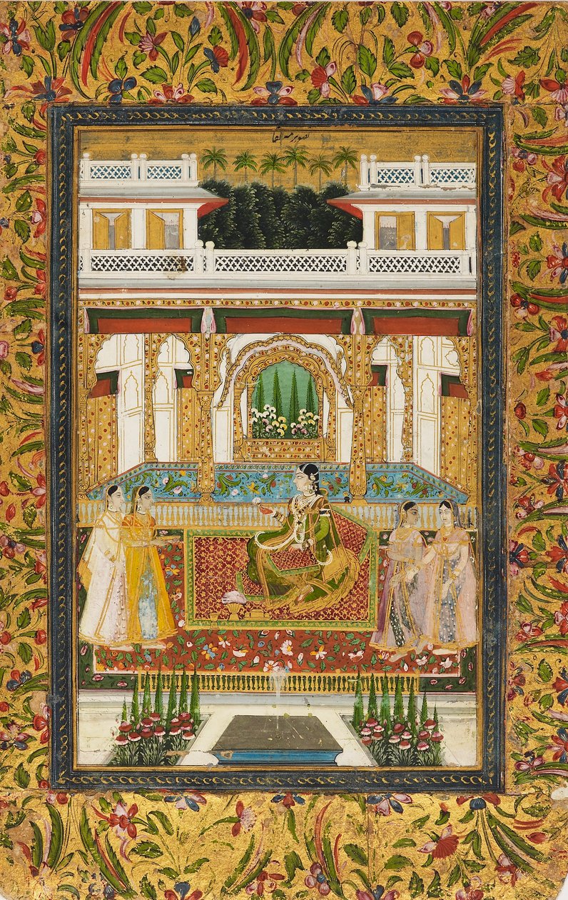 Princesse avec des serviteurs dans un palais, 18ème siècle - Unbekannt