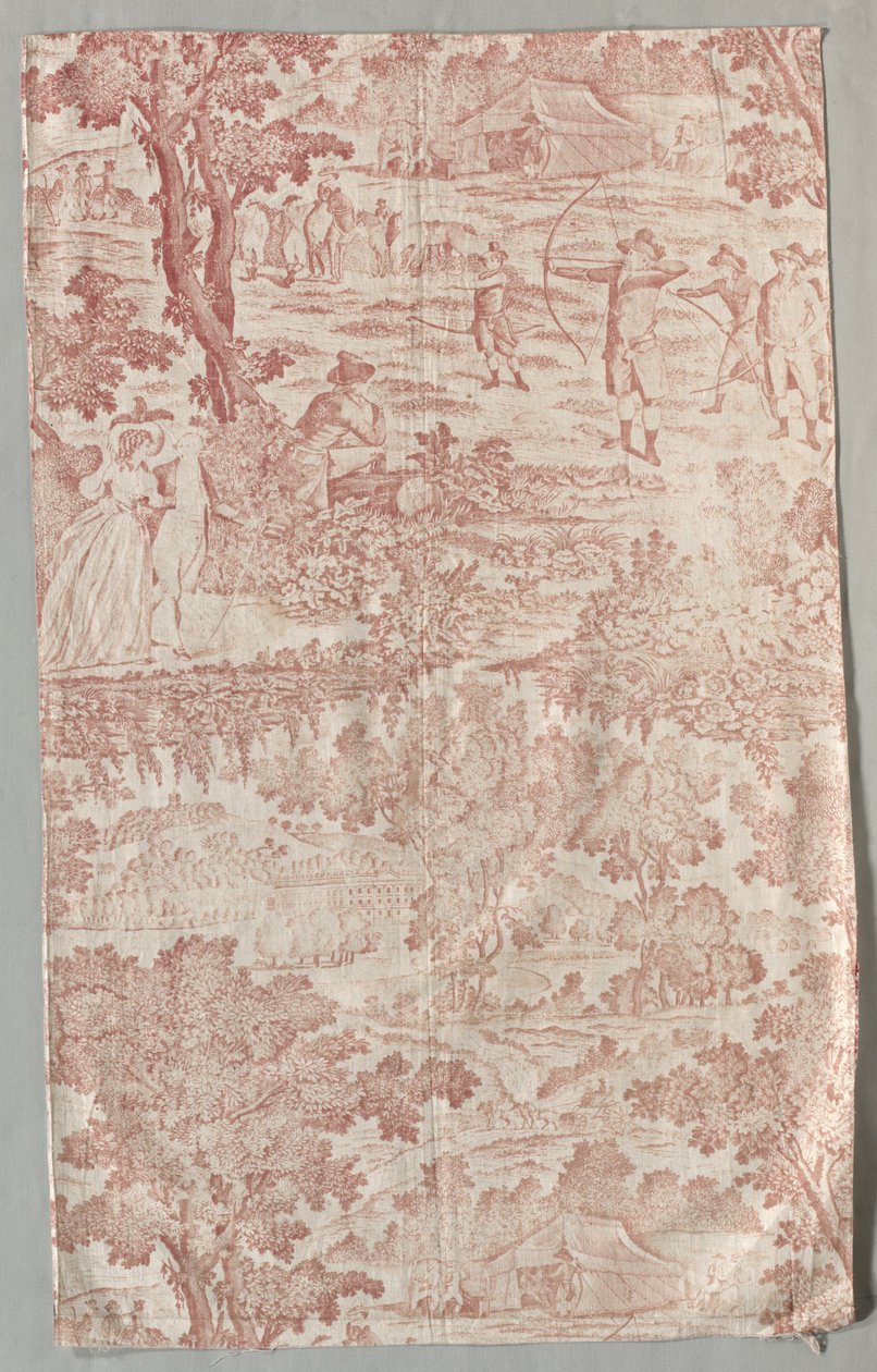 Tissu de coton imprimé, vers 1790 - Unbekannt