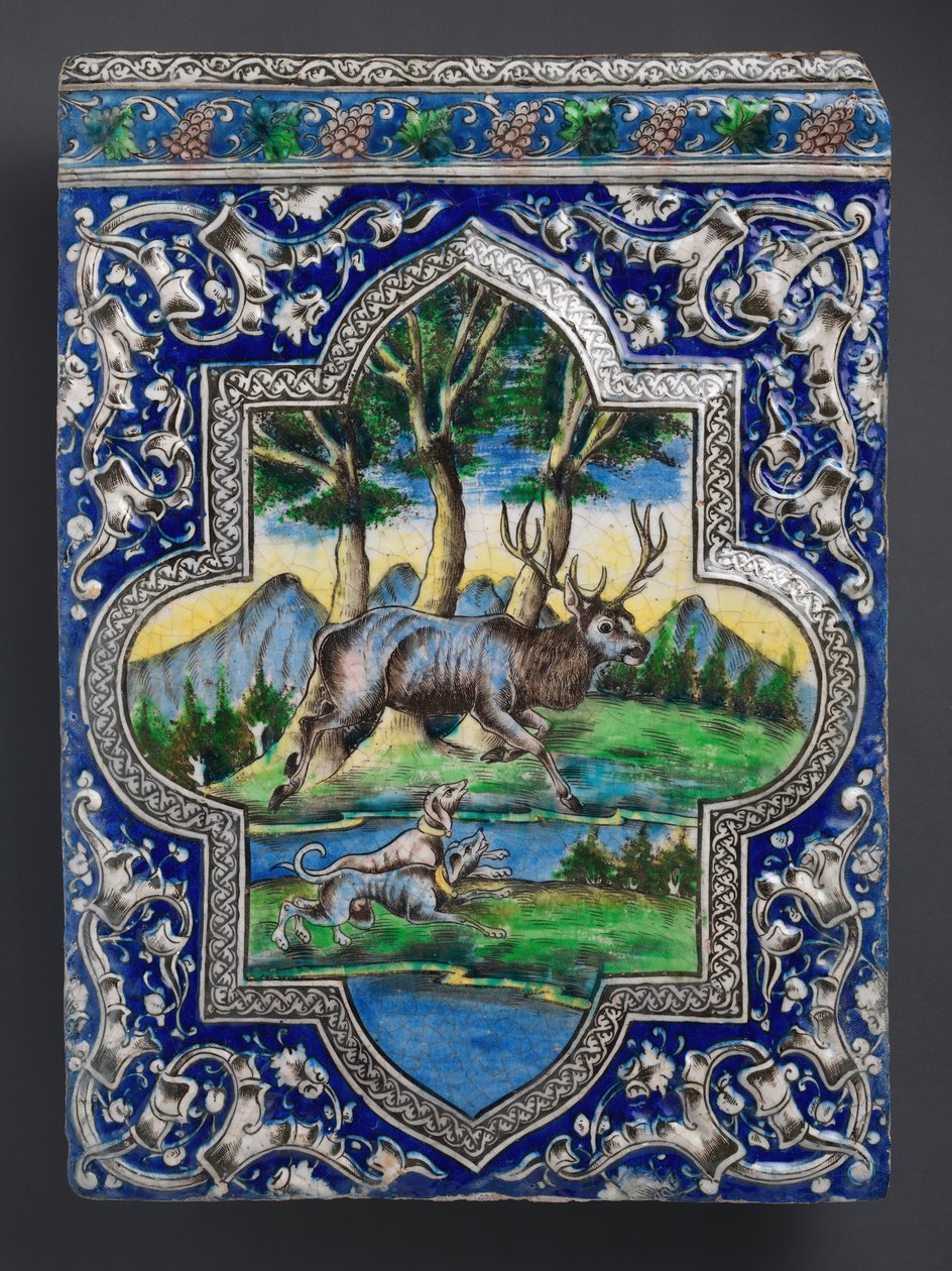 Carreau de Dado Qajar, Iran, XIXe siècle - Unbekannt