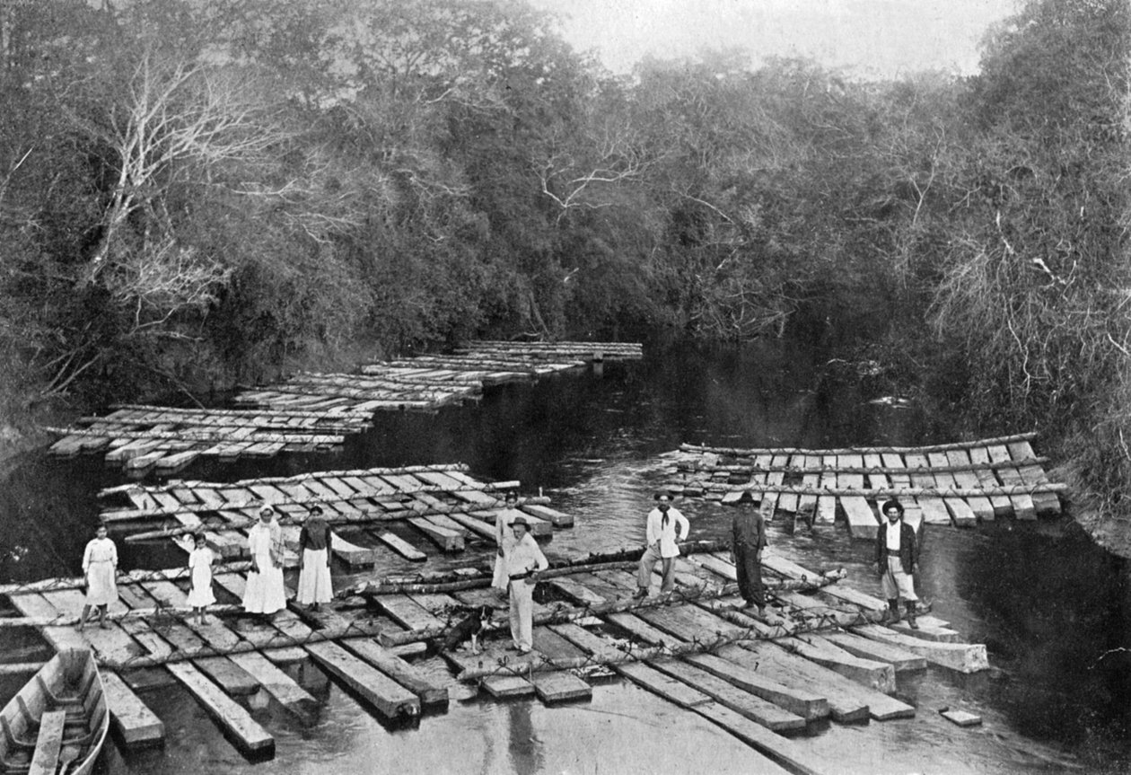 Radeaux sur la rivière Tebicuary-mi, Paraguay, 1911 - Unbekannt
