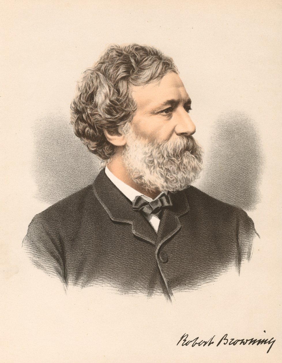 Robert Browning, poète et dramaturge anglais, vers 1880 - Unbekannt