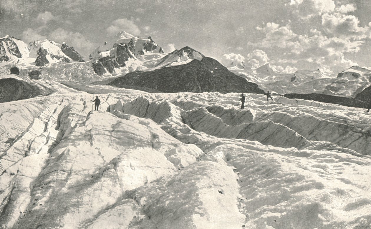 Glacier de Roseg près de Pontresina, Engadine, Suisse, 1895 - Unbekannt