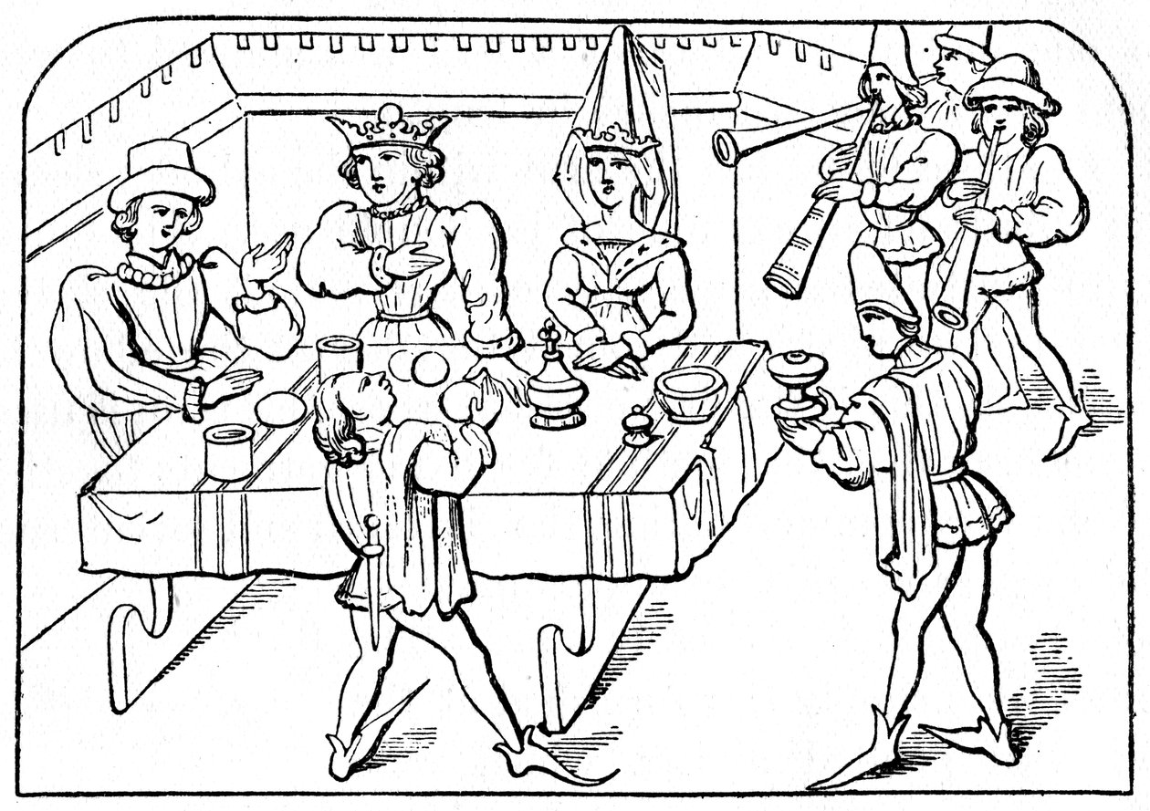 Banquet royal, 15ème siècle, 1910 - Unbekannt