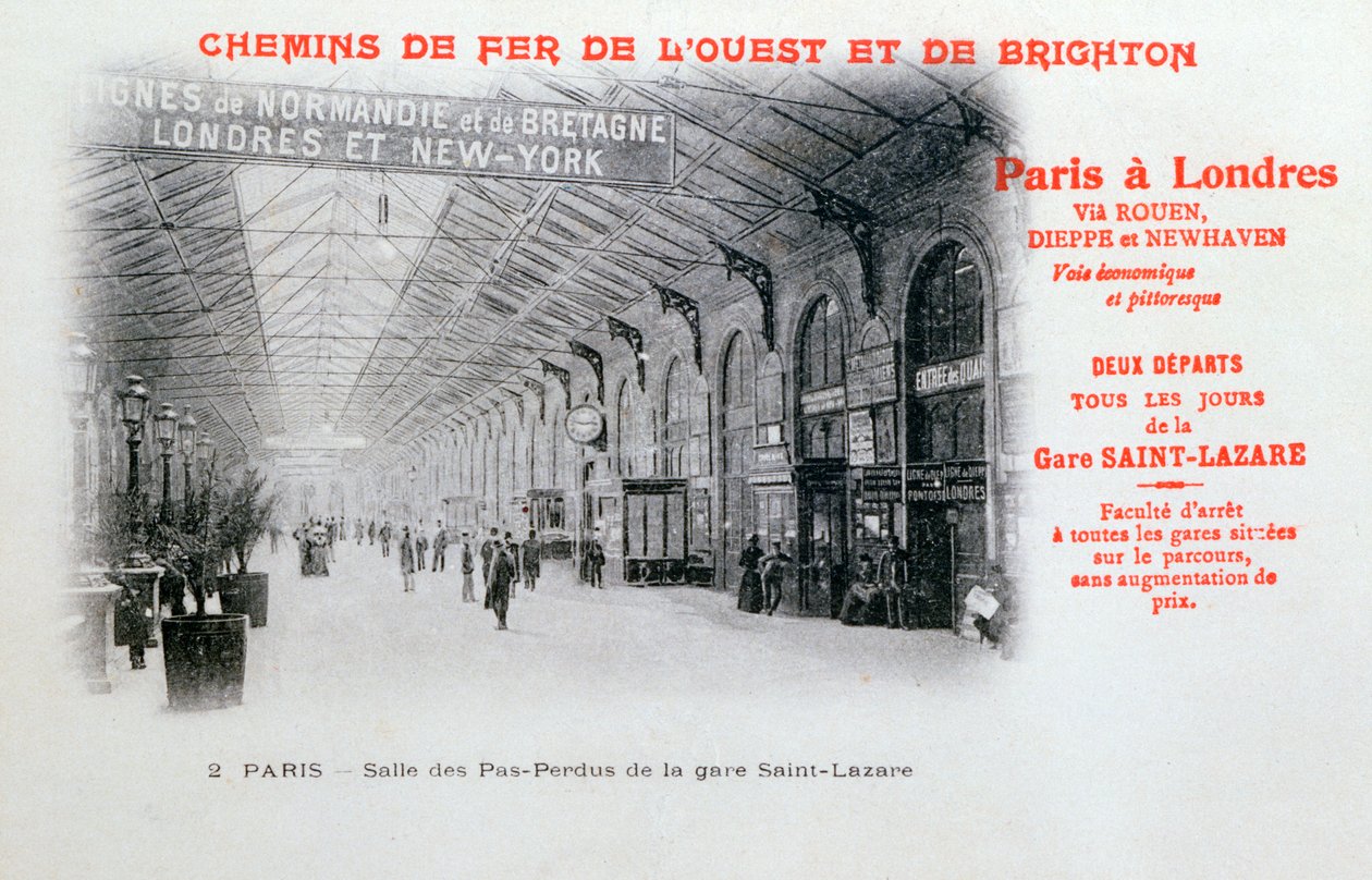 Gare Saint-Lazare, Paris, vers 1900 - Unbekannt