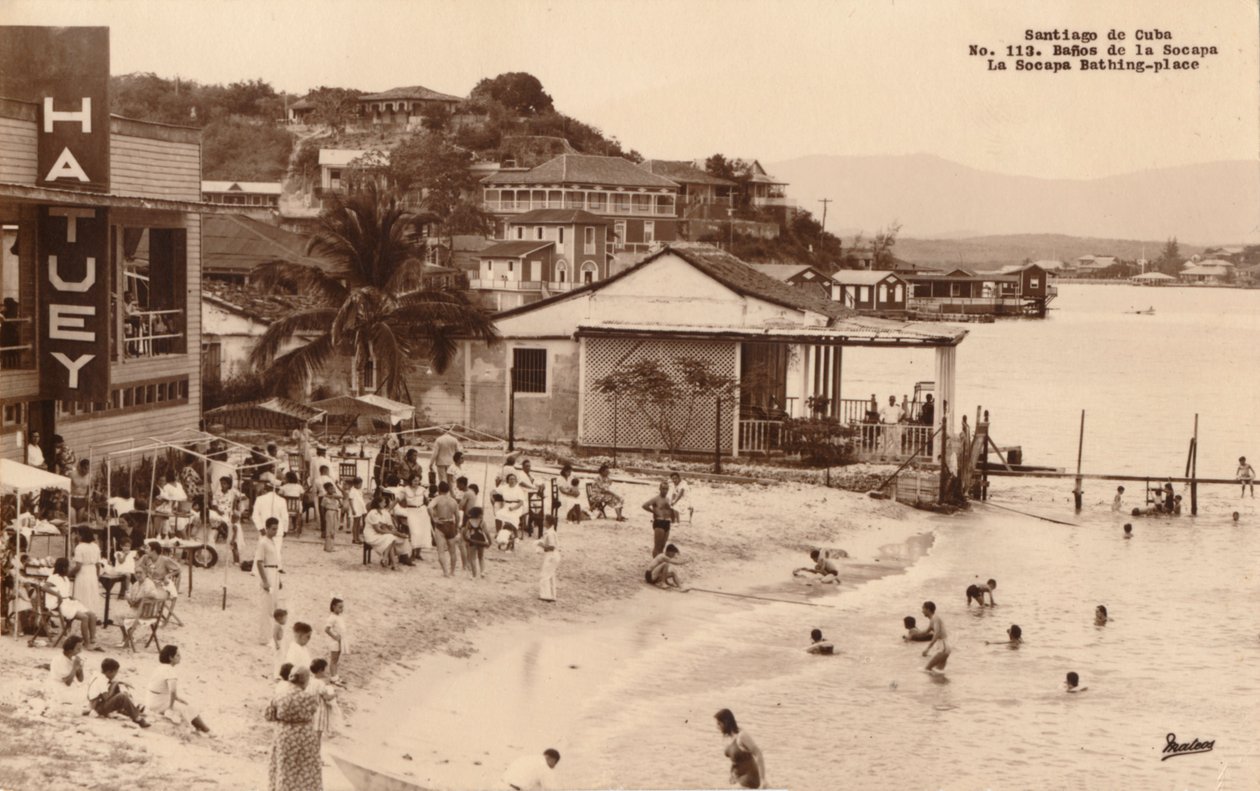 Santiago de Cuba. La Socapa lieu de baignade, Cuba, vers 1900 - Unbekannt