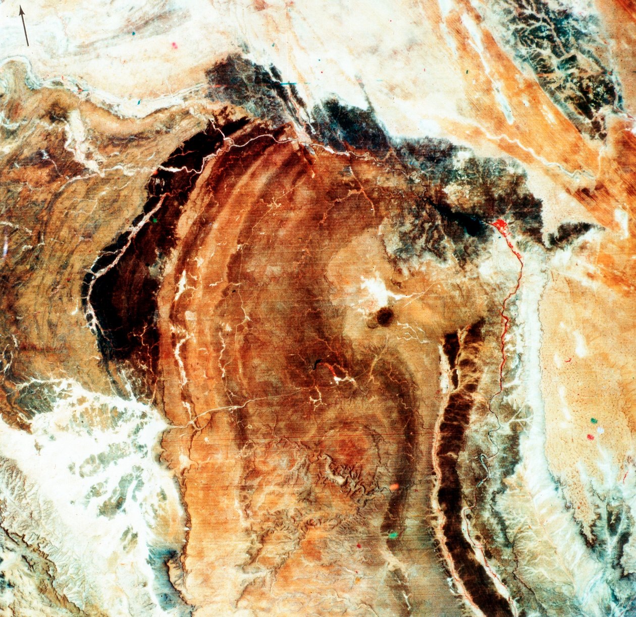 Photographie satellite du Grand Namaland, Namibie, 1972 - Unbekannt
