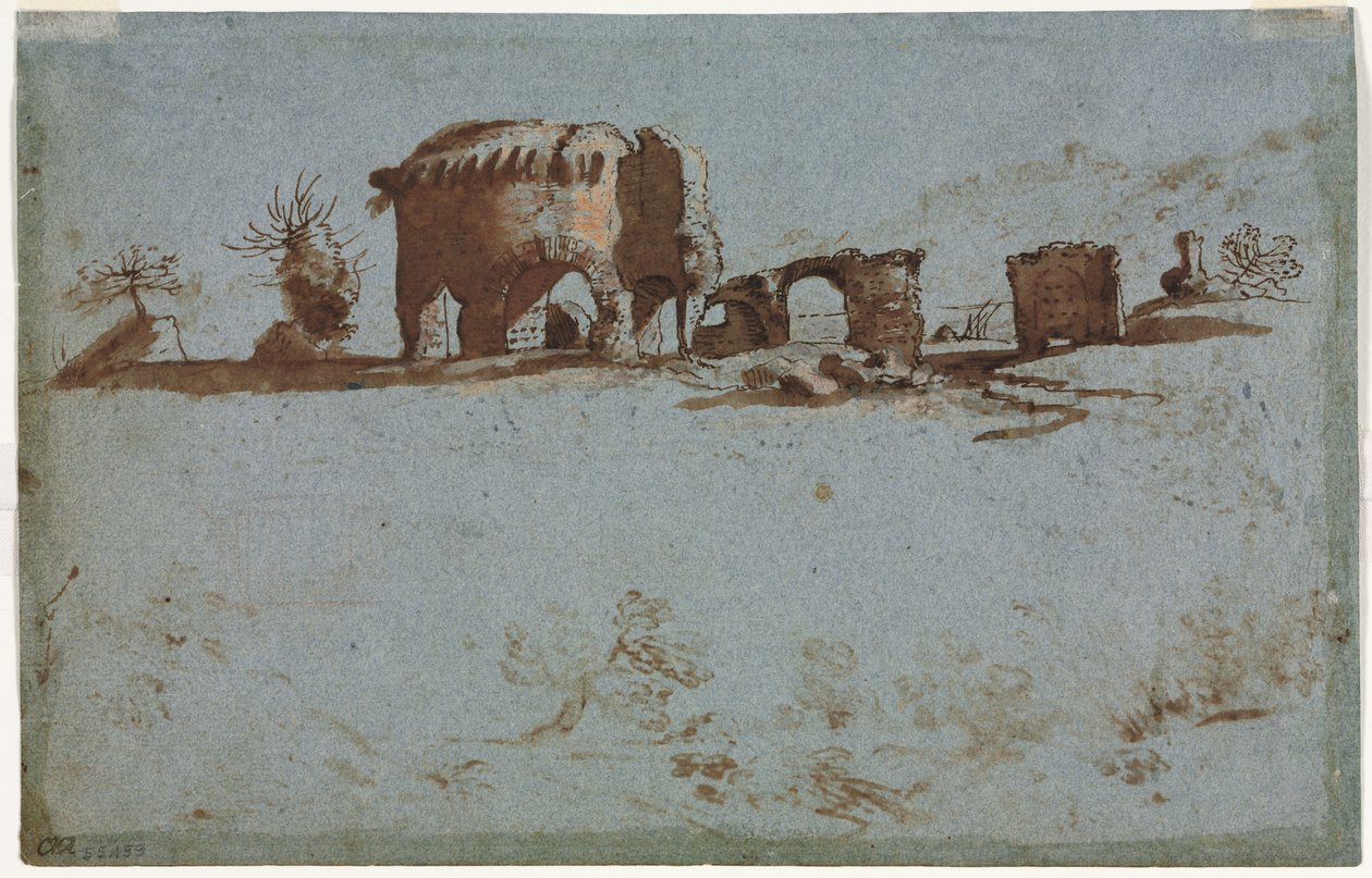 Petit groupe de ruines romaines, vers 1650 - Unbekannt