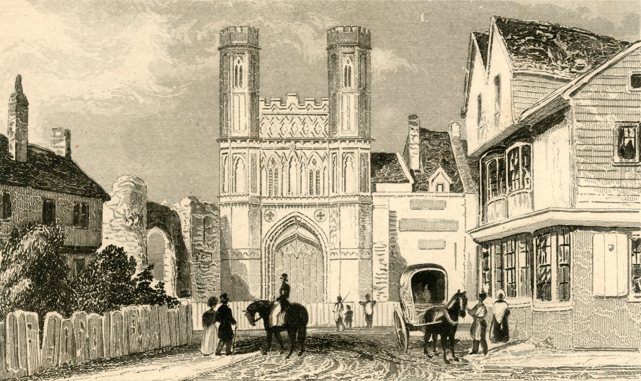 Porte de Saint-Augustin, Canterbury. Kent, vers 1835 - Unbekannt