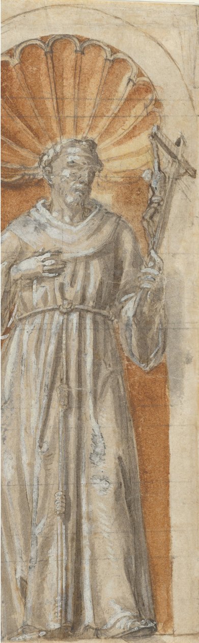 Saint franciscain debout dans une niche, 1650-1700 - Unbekannt