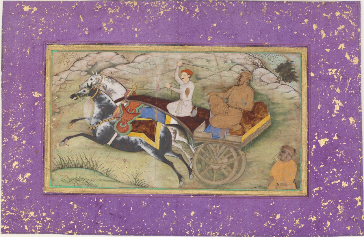 Sultan Salim dans une calèche, vers 1603 - Unbekannt