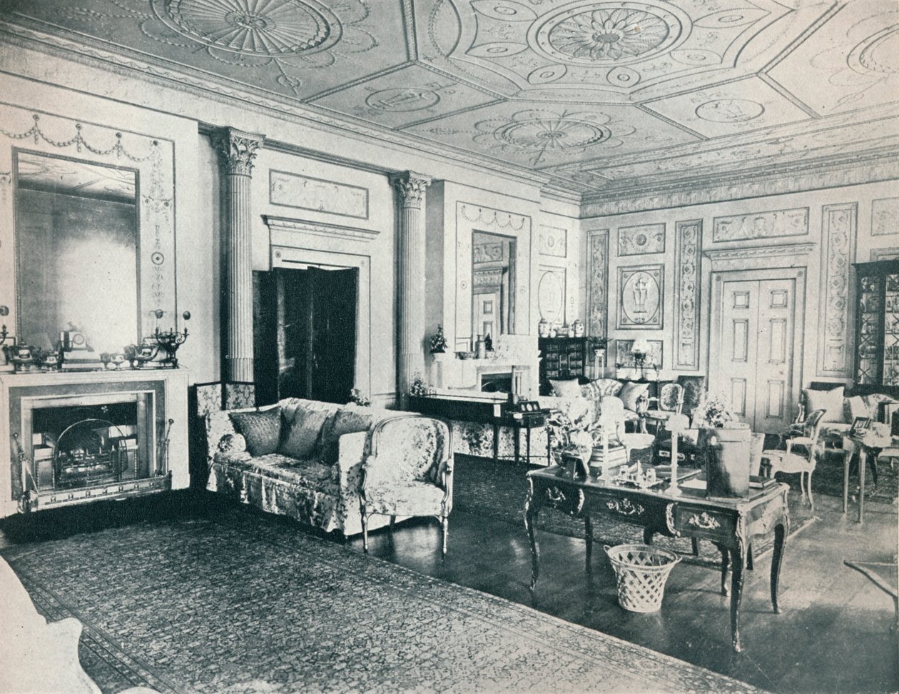 Le salon Adam, Stoke Edith, vers 1909 - Unbekannt