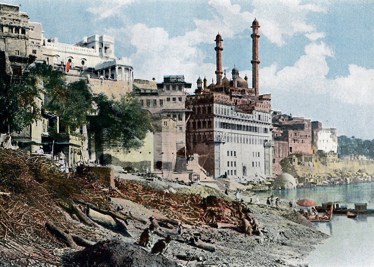 La mosquée Aurangzeb, Varanasi, Inde, vers 1890 - Unbekannt
