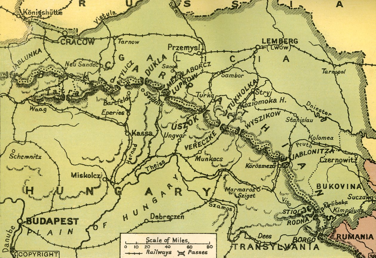 Les passes des Carpates, 1919 - Unbekannt