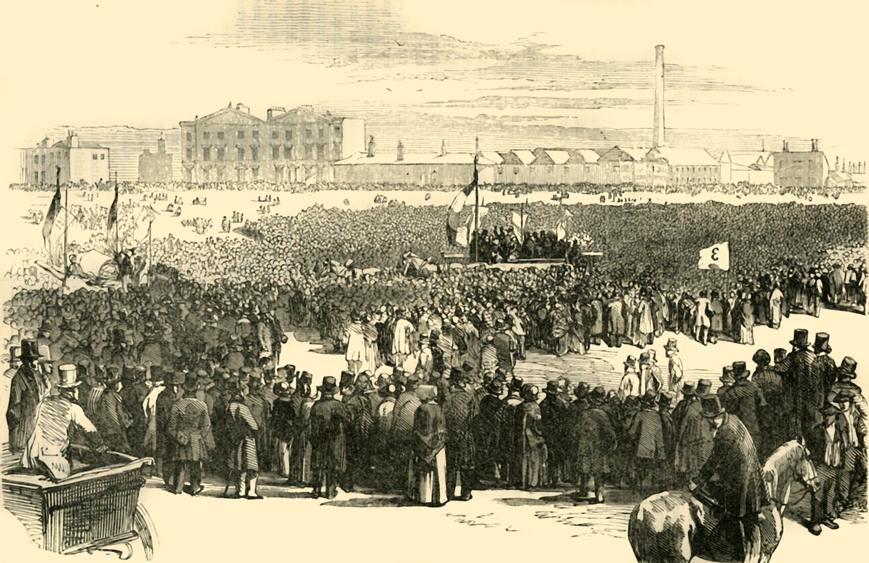 Réunion chartiste sur Kennington Common, 1848, vers 1878 - Unbekannt