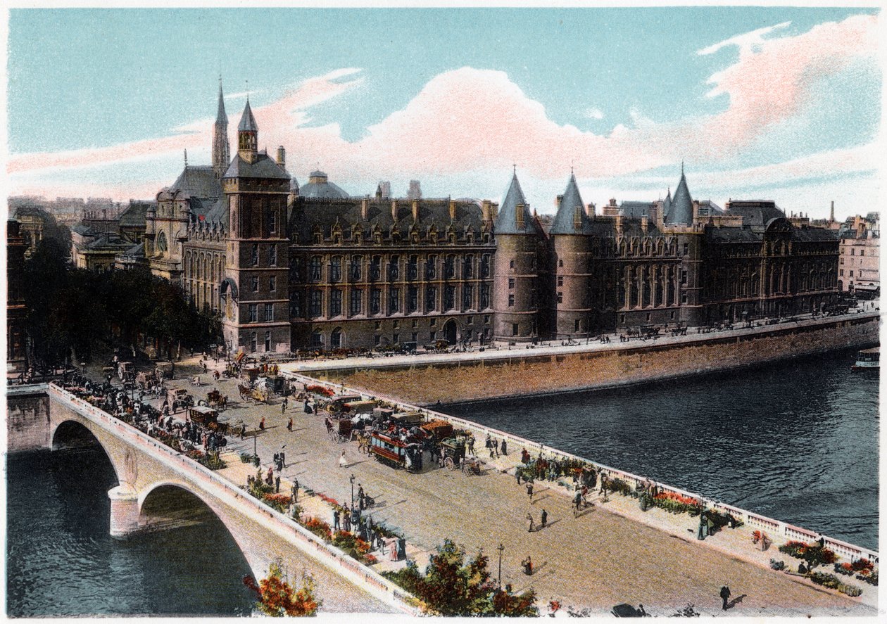 La Conciergerie et le Pont Neuf, Paris, vers 1900 - Unbekannt