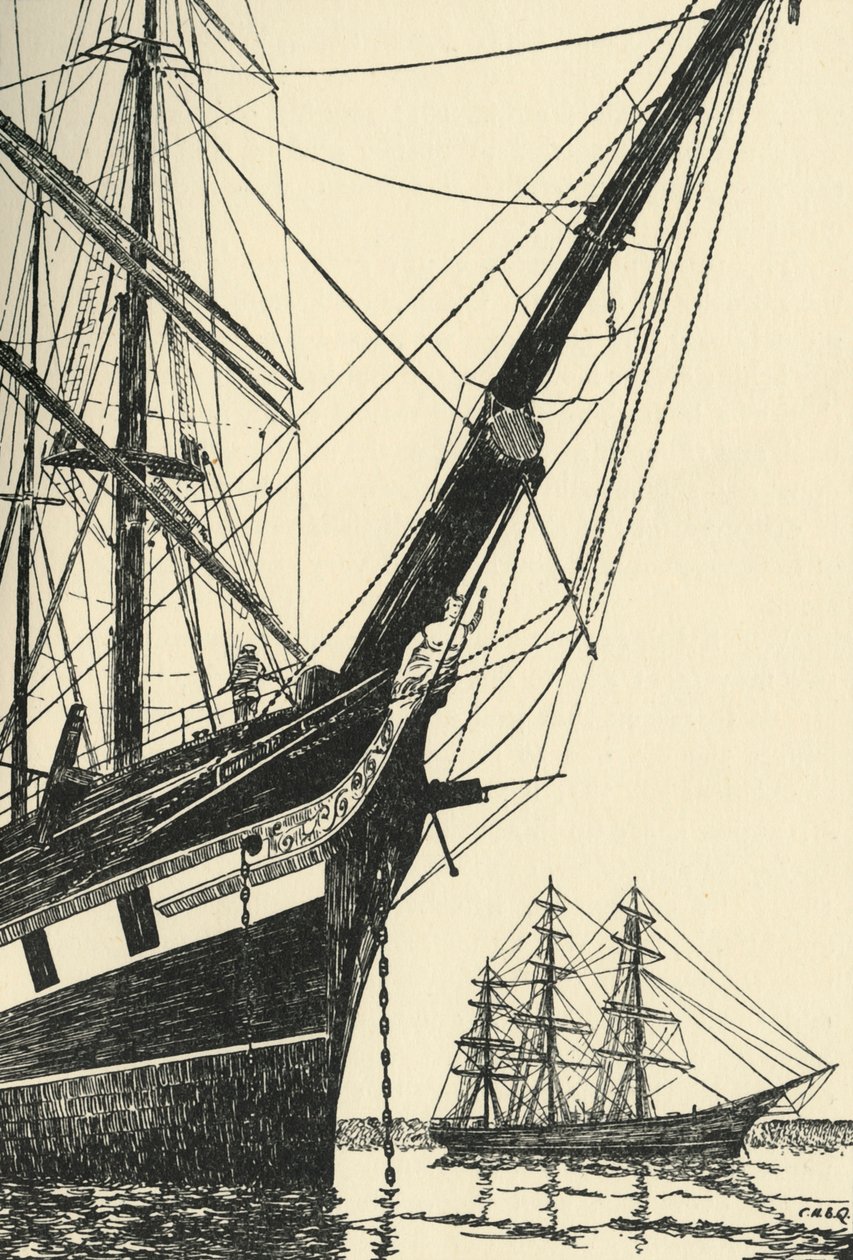 Le Cutty Sark 1869, dans le port de Falmouth, 1938 - Unbekannt