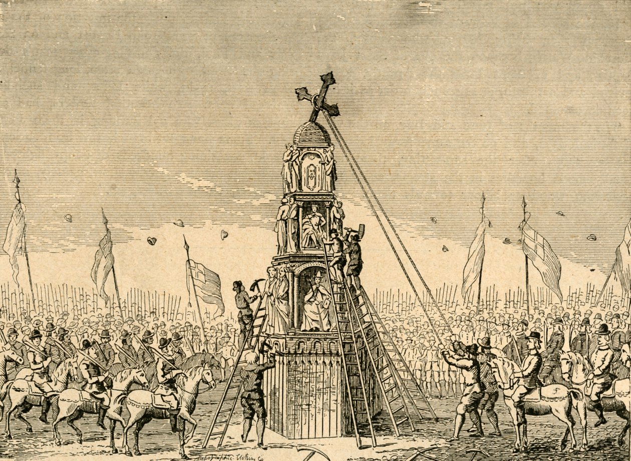 La démolition de Cheapside Cross, 1643, 1897 - Unbekannt