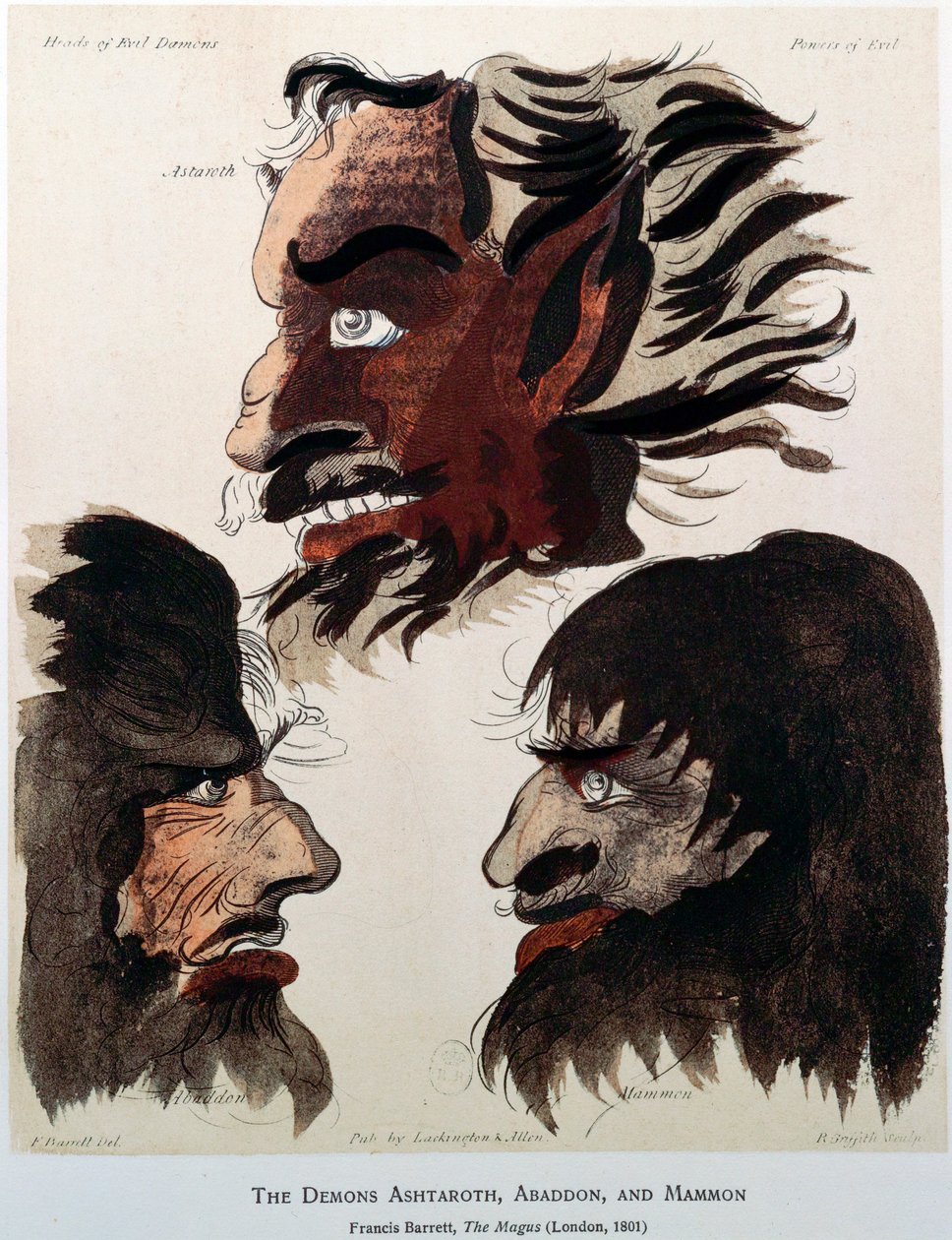 Les démons Ashtaroth, Abaddon et Mammon, 1801 - Unbekannt