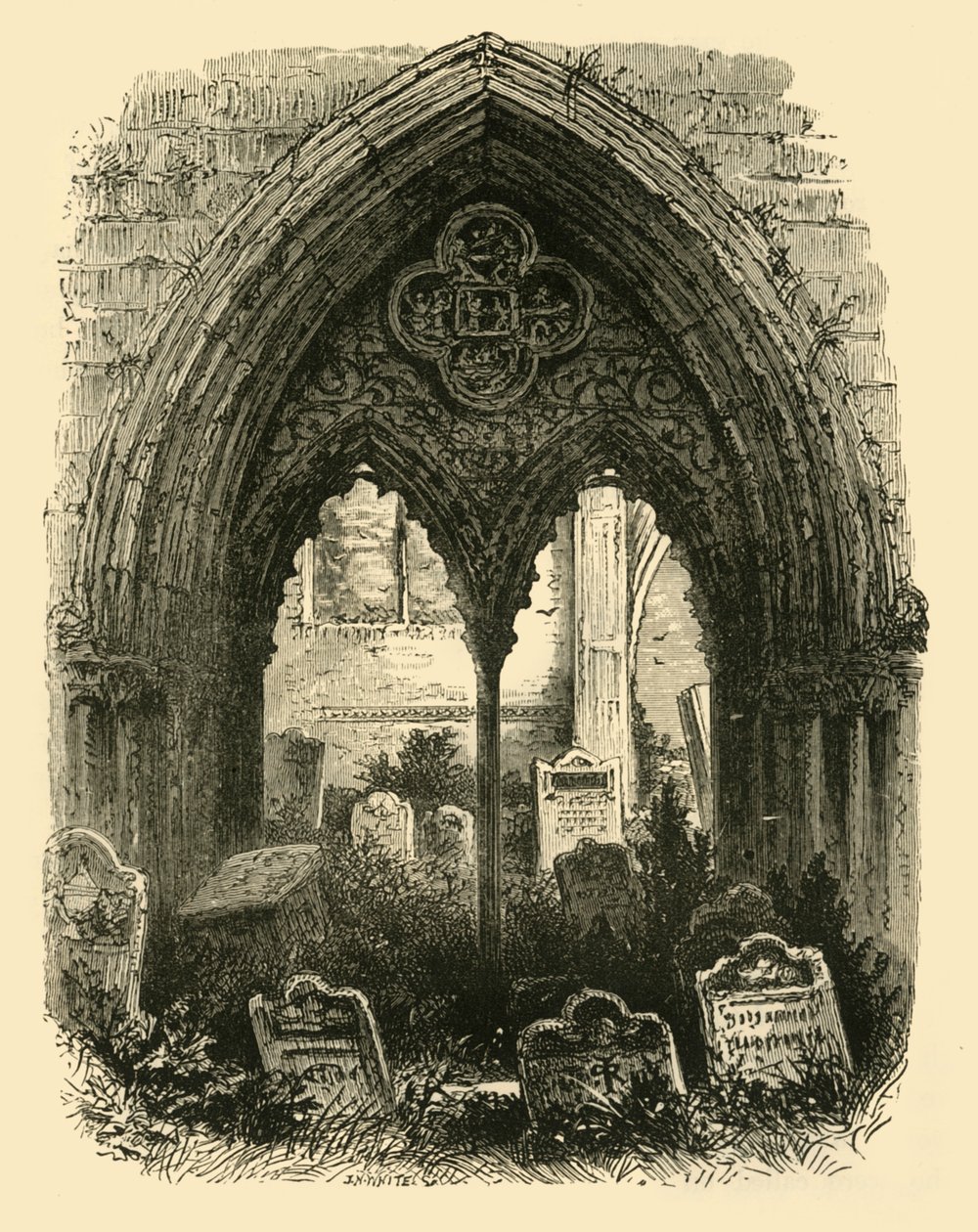 Le grand portail, abbaye de Crowland, 1898 - Unbekannt