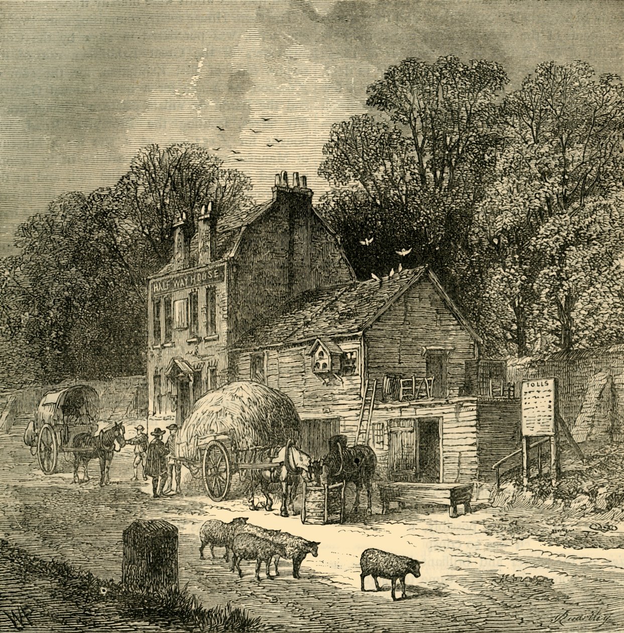 La Maison à mi-chemin, Kensington, 1850, vers 1876 - Unbekannt