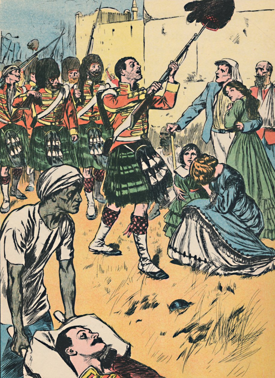 Les Highlanders entrant à Lucknow, vers 1907 - Unbekannt