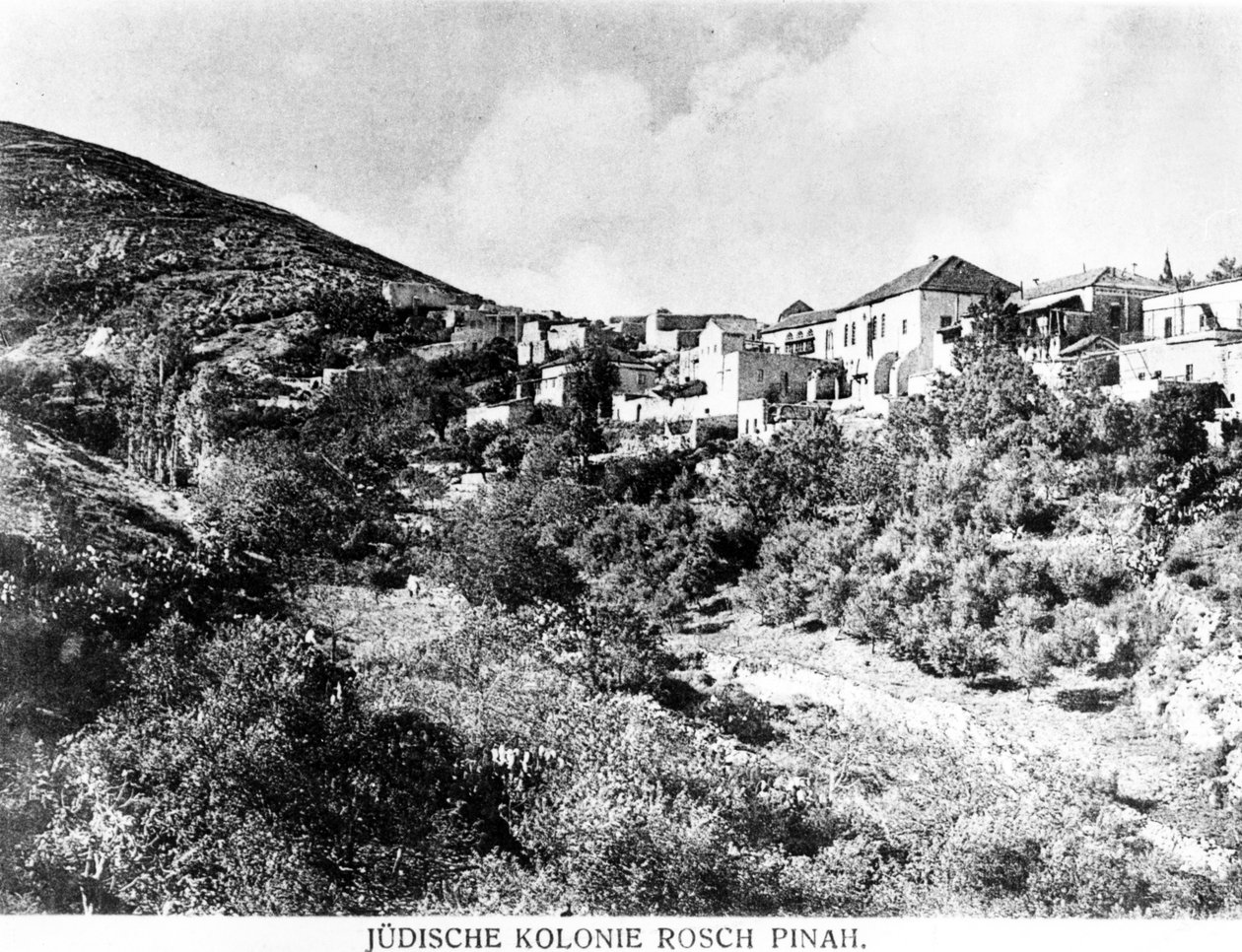 La colonie juive de Rosh Pinah, c.1900 (photolitho) - Unbekannt