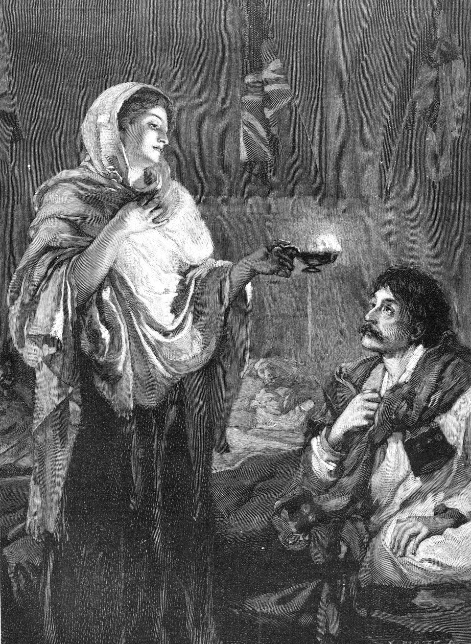 La Dame à la lampe, vers 1880 - Unbekannt