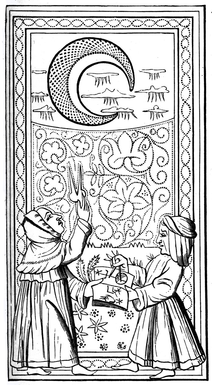 La Lune, carte de tarot, 14ème siècle, 1870 - Unbekannt