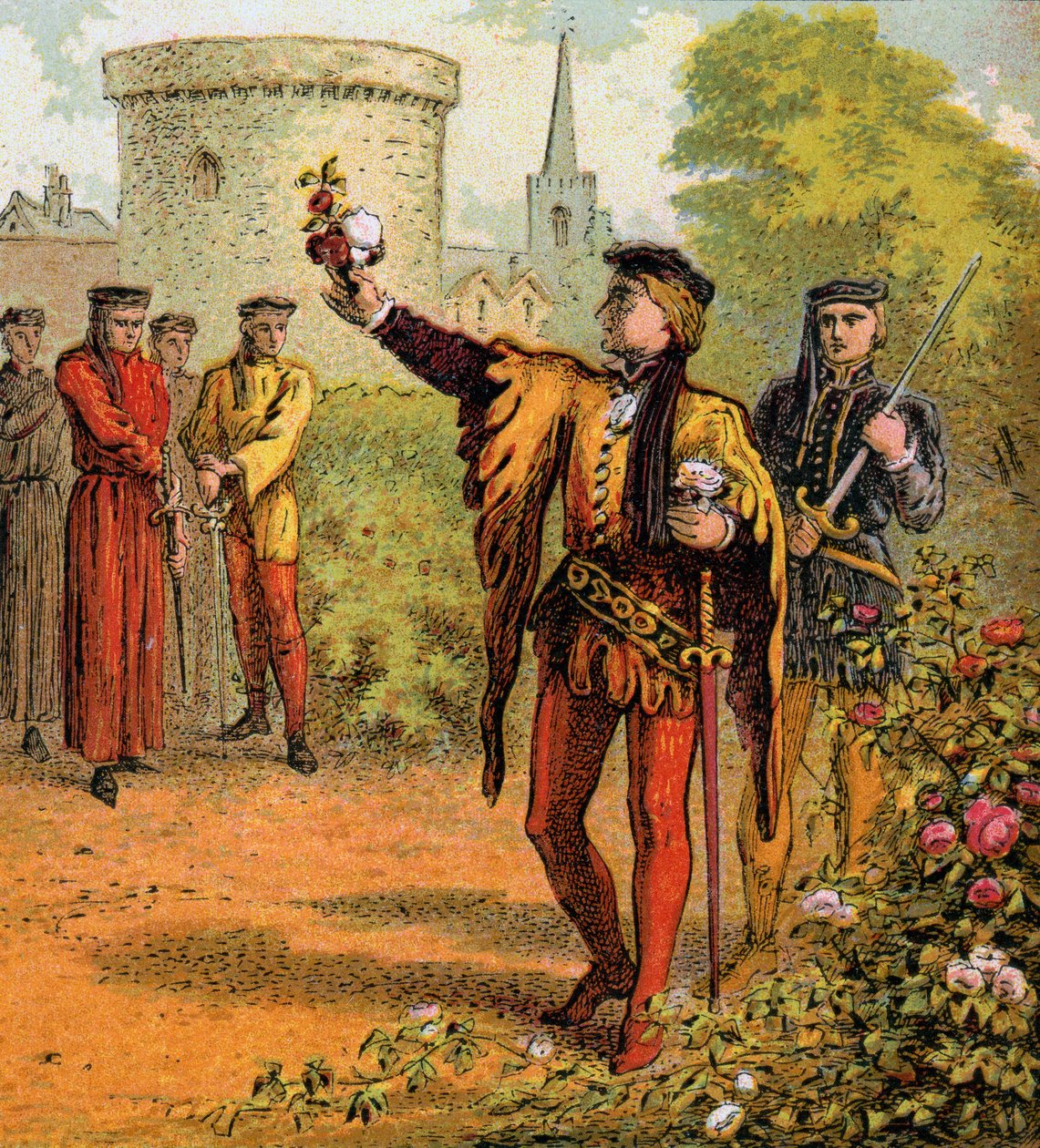 Les Roses rouges et blanches, XVe siècle, vers 1850 - Unbekannt