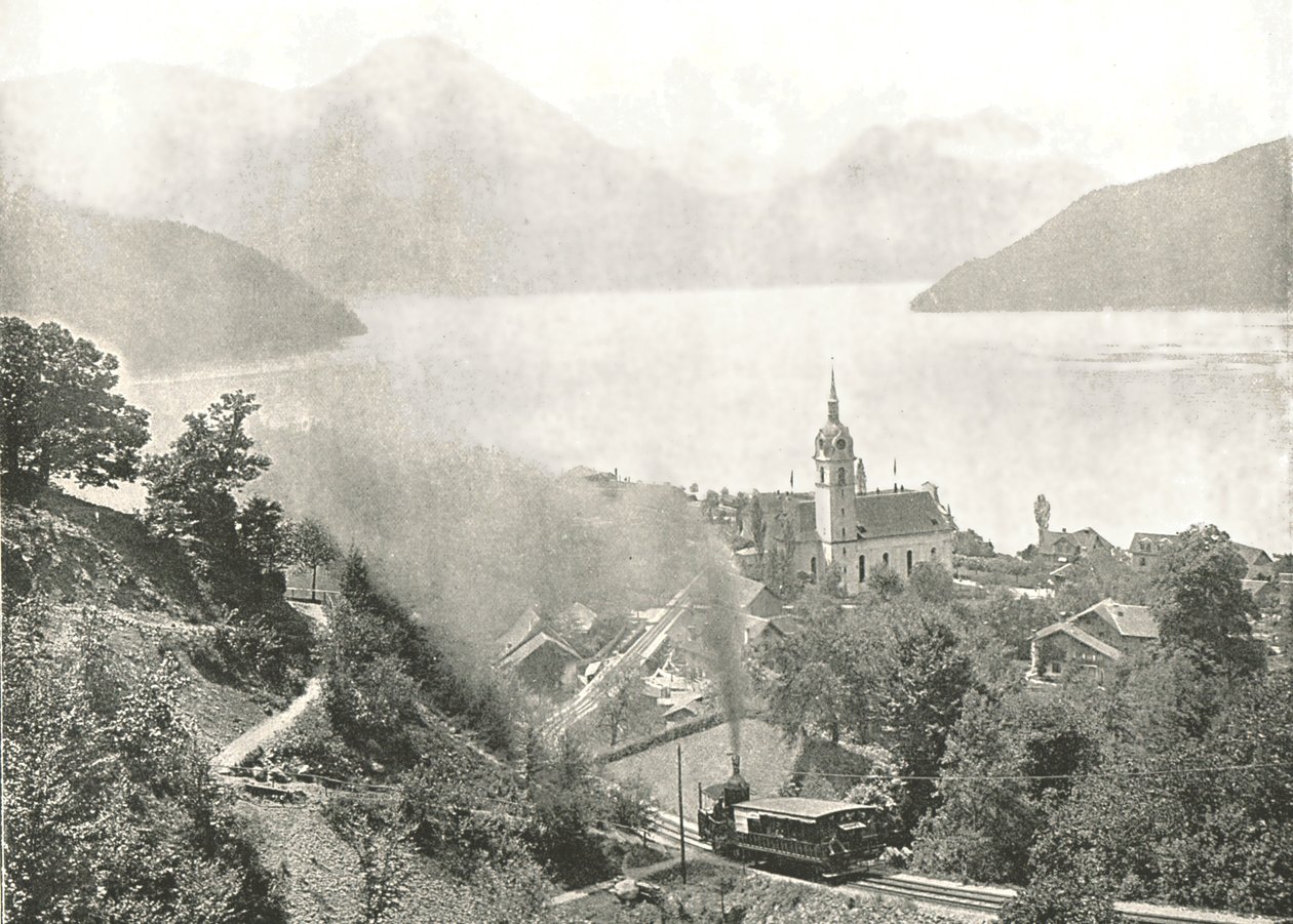 Le chemin de fer du Rigi, Vitznau, Suisse, 1895 - Unbekannt