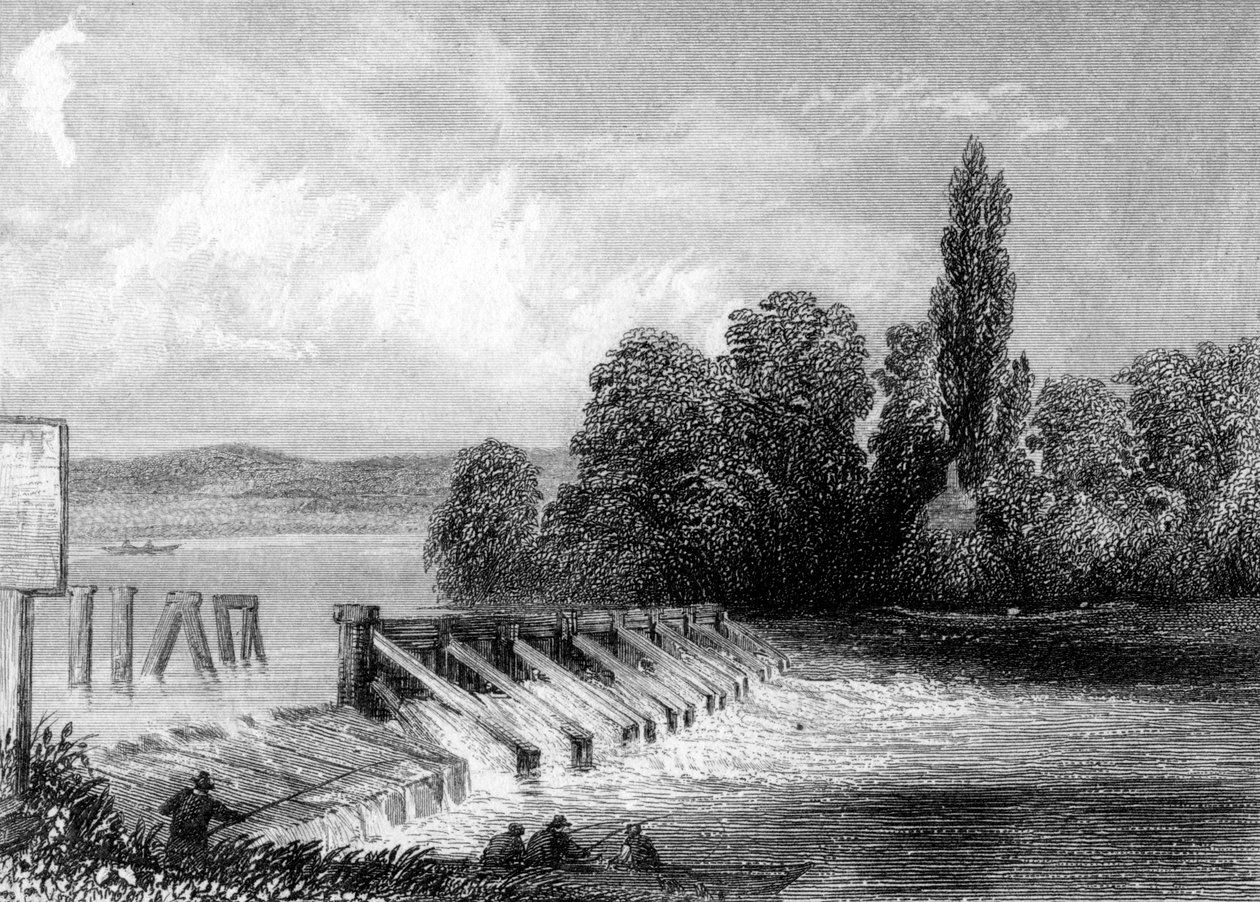 La Tamise à Teddington, Londres, 19ème siècle - Unbekannt